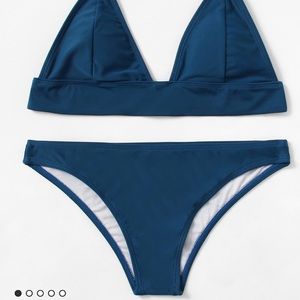 Blue bikini bottoms